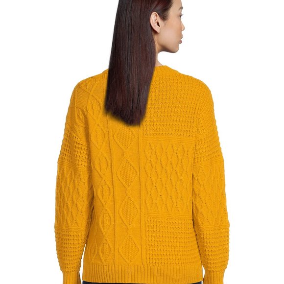 Time and Tru Women's Mixed Stitch Sweater - Picture 3 of 5